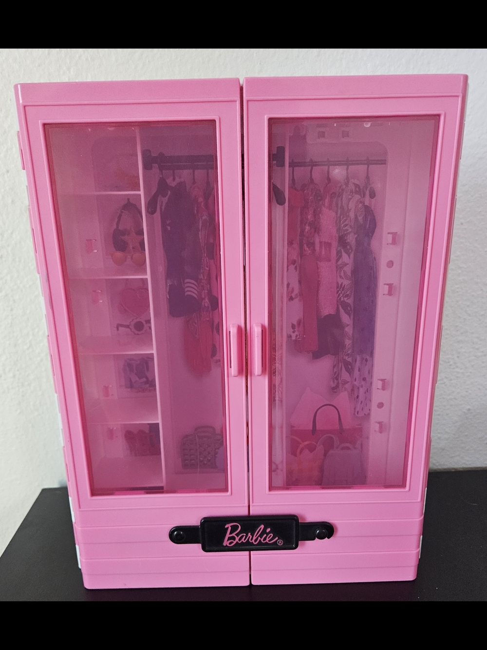 Barbie Pink Doll Closet Storage Organizer